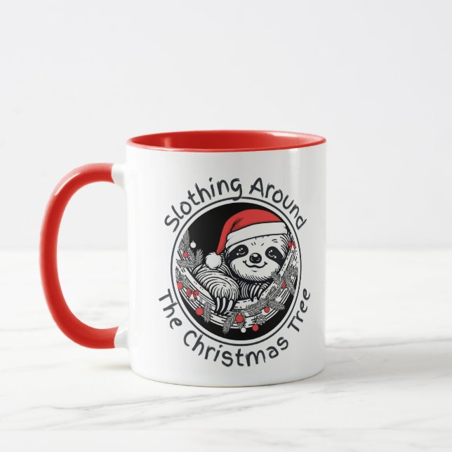 Slothing Around the Christmas Tree Mug Tasse (Links)