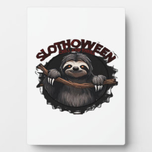 Slothoween Chill And Thrill - Gruseliger Faultier- Fotoplatte