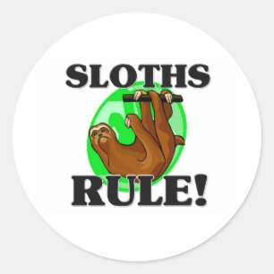 SLOTHS-Regel! Runder Aufkleber