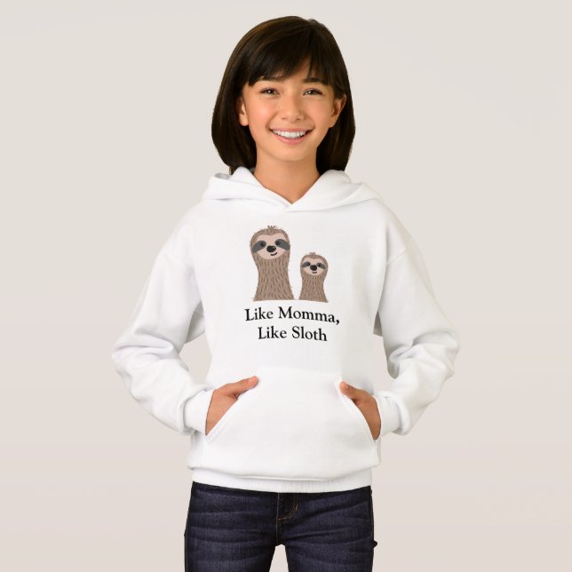 Sloths Sloth Gift Girl's Hoodie Sweatshirt (Vorne ganz)