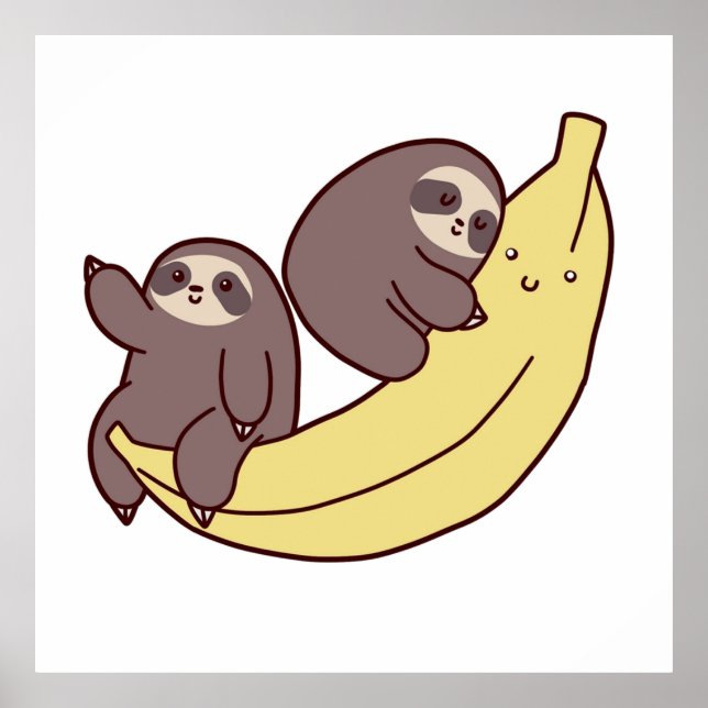 Sloths und Giant Banana Poster (Vorne)