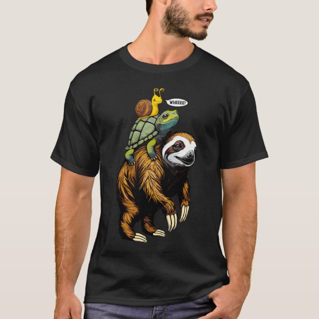 Slothurtle Snail Piggyback Slow Animal Speed Race  T-Shirt (Vorderseite)
