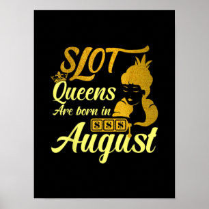 Slotmaschine Königin August Geburtstag Poster