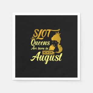 Slotmaschine Königin August Geburtstag Serviette