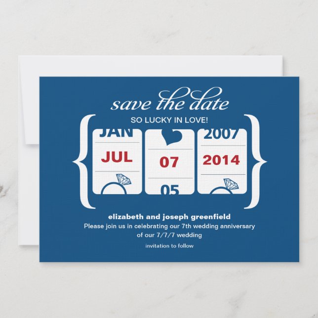 Slotmaschine Save the Date - Hochzeitstag (Vorderseite)