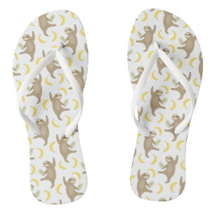 Slots & Bananen-Muster Flip Flops