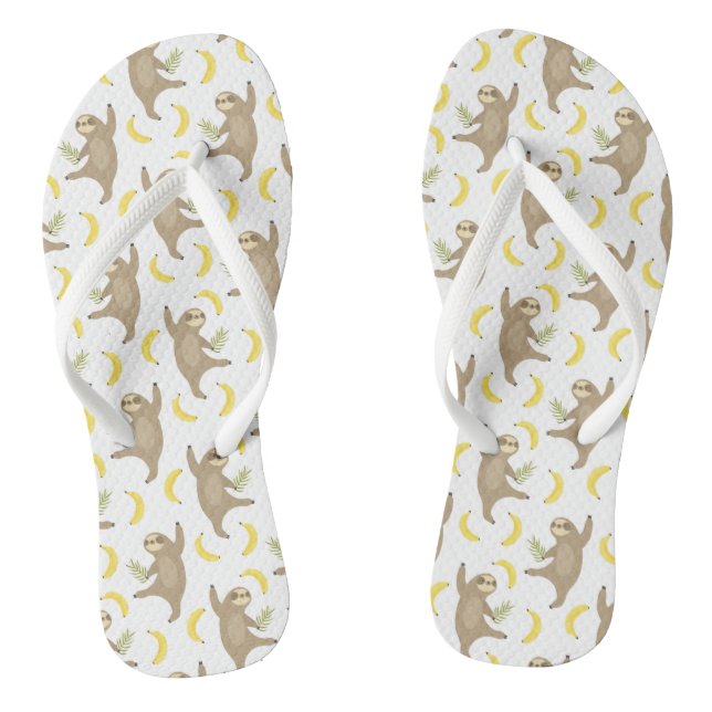 Slots & Bananen-Muster Flip Flops (Fußbett)