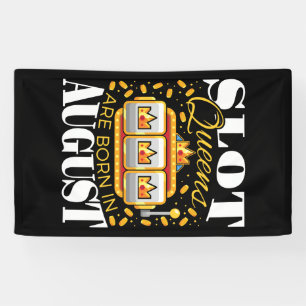 Slots Queens sind Geboren im August Birthday Casin Banner