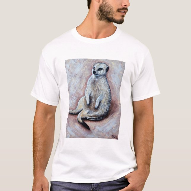 Slouchy Meerkat Painting T-Shirt (Vorderseite)