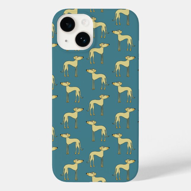 Sloughi Dog Pattern Case-Mate iPhone Hülle (Rückseite)