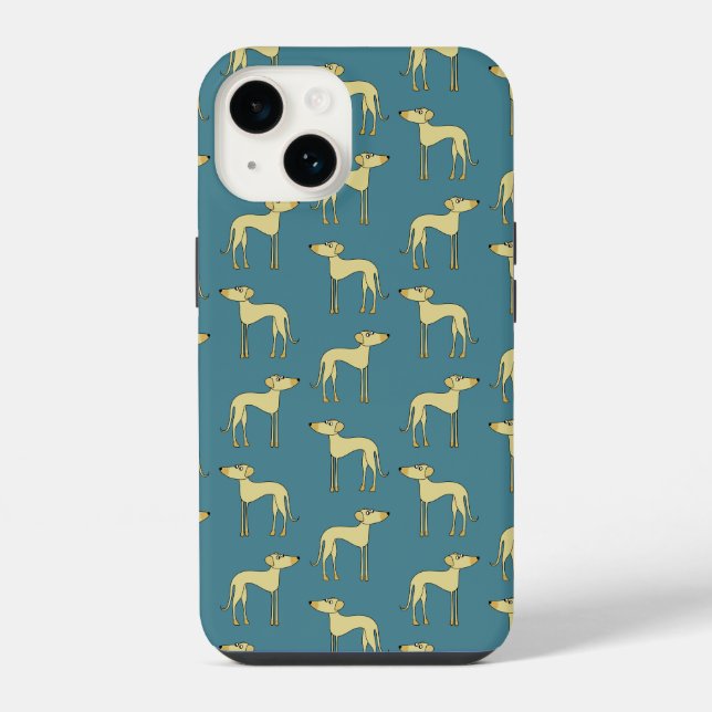 Sloughi Dog Pattern iPhone Hülle (Rückseite)