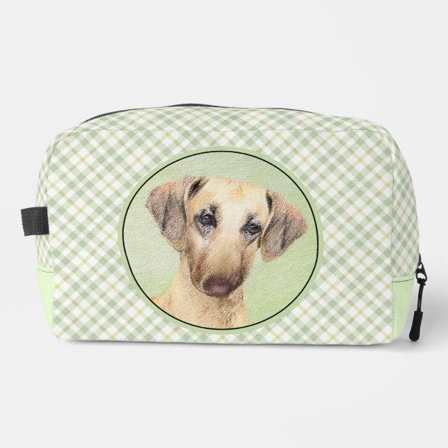 Sloughi Malerei Golden Sand Niedliche Original Hun Waschbeutel (Vorderseite)