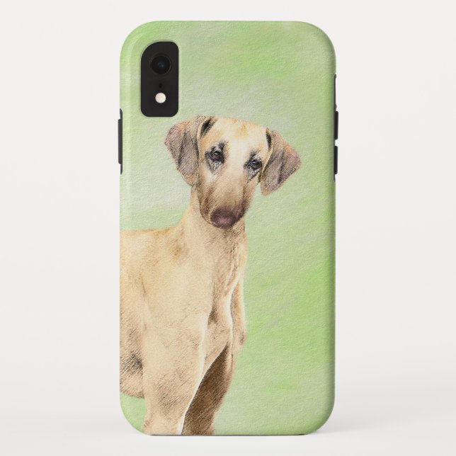 Sloughis-Malerei - Niedliche Original Hunde-Kunst Case-Mate iPhone Hülle (Rückseite)