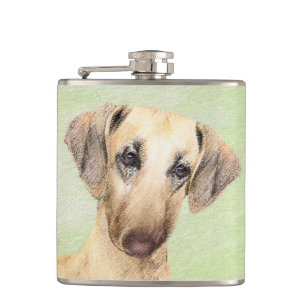 Sloughis-Malerei - Niedliche Original Hunde-Kunst Flachmann