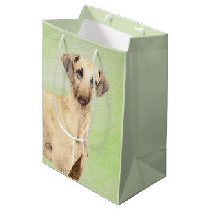 Sloughis-Malerei - Niedliche Original Hunde-Kunst Mittlere Geschenktüte