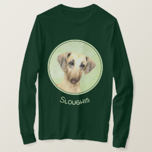 Sloughis-Malerei - Niedliche Original Hunde-Kunst T-Shirt