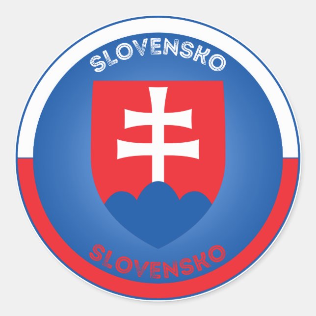 Slovakia Coat of Arms Circle Shape Runder Aufkleber (Vorderseite)