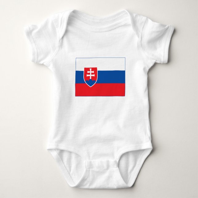Slovakia Flag Baby Strampler (Vorderseite)