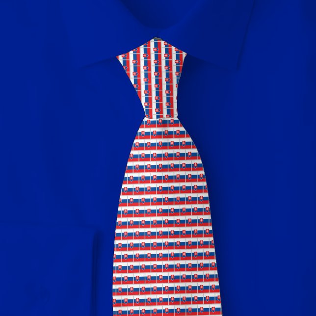 Slovakia Flag Brick Pattern Krawatte (Von Creator hochgeladen)