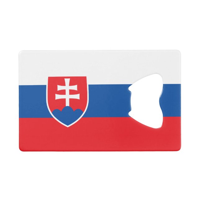 Slovakia Flag Geldbeutel Flaschenöffner (Vorderseite (Horizontal))