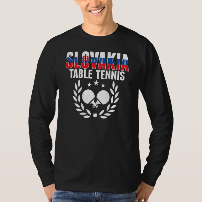 Slovakia Ping Pong   Slovak Table Tennis Team Supp T-Shirt (Vorderseite)