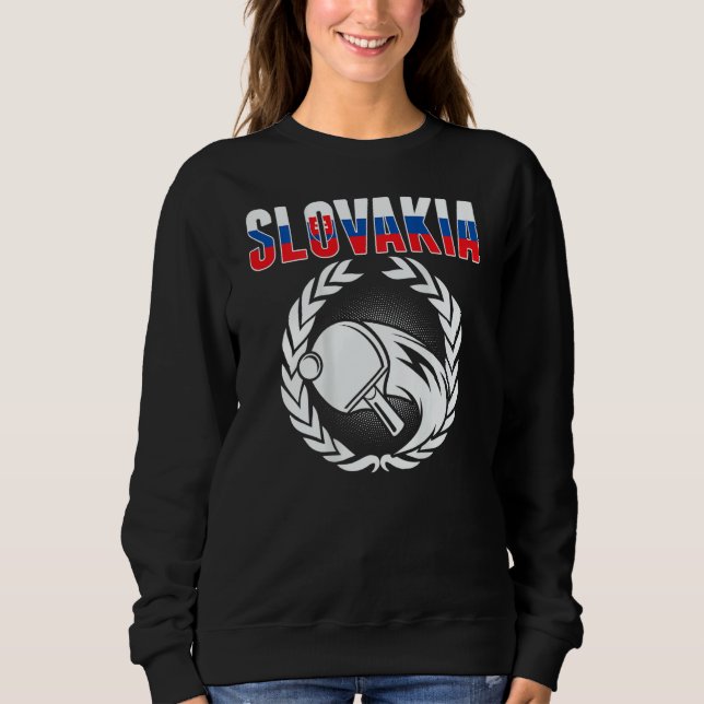 Slovakia Ping Pong  Slovak Table Tennis Team Suppo Sweatshirt (Vorderseite)