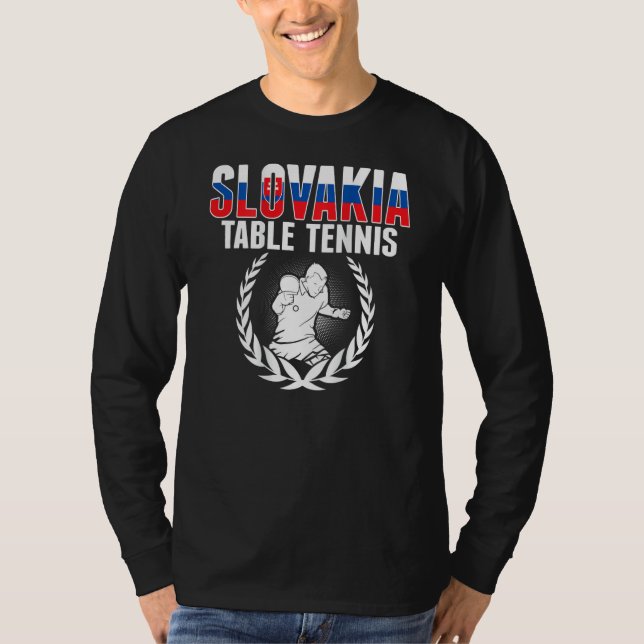 Slovakia Table Tennis  Slovak Ping Pong Team Suppo T-Shirt (Vorderseite)