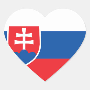 Slovakie Herz-Aufkleber