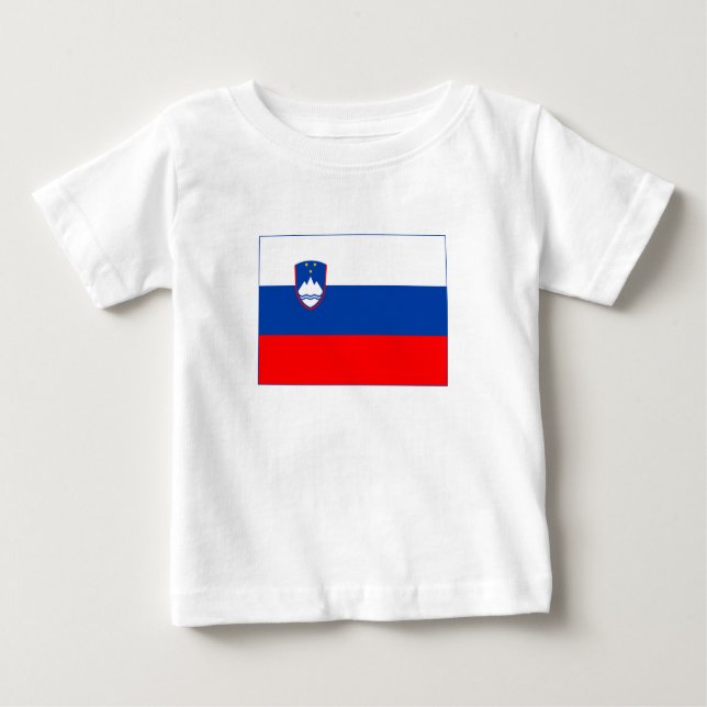 Slovenia Flag Baby T-shirt (Vorderseite)