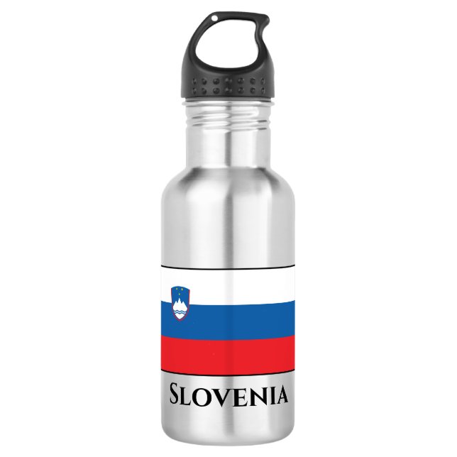 Slovenia Flag Edelstahlflasche (Vorderseite)