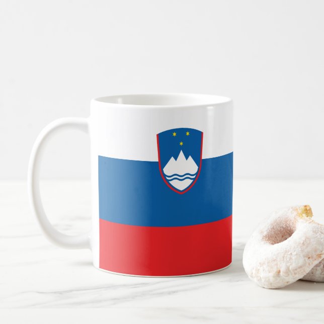 Slovenia Flag Kaffeetasse (Mit Donut)