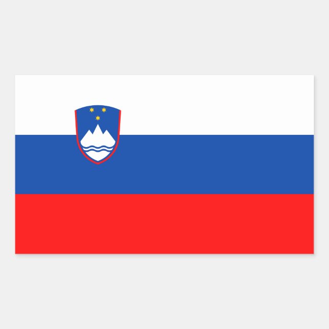 Slovenia Flag Rechteckiger Aufkleber (Vorderseite)