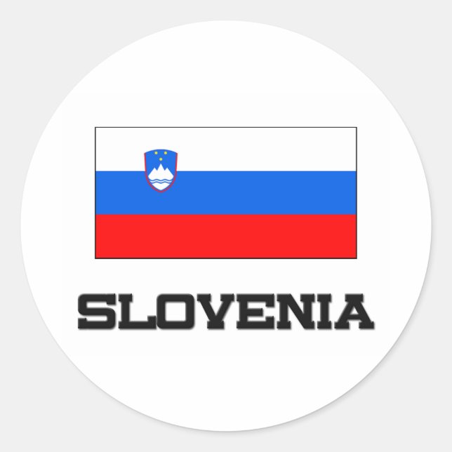 Slovenia Flag Runder Aufkleber (Vorderseite)