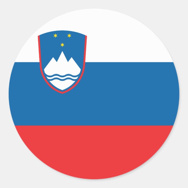 Slovenia Flag Runder Aufkleber (Vorderseite)