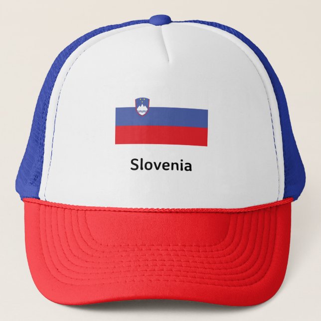Slovenia Flag Truckerkappe (Vorderseite)