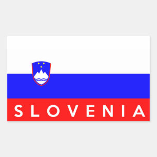 Slovenia-Länderkennzeichen Rechteckiger Aufkleber