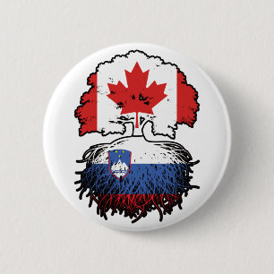 Slovenia Slovenian Canadian Canada Button