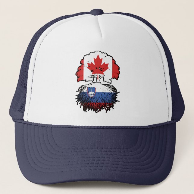 Slovenia Slovenian Canadian Canada Truckerkappe (Vorderseite)