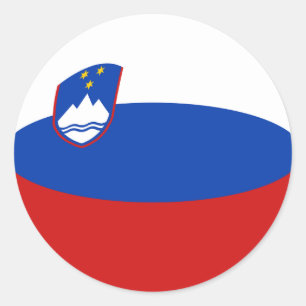 Slovenije Fisheye Flag Sticker