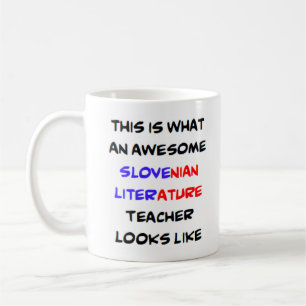 slovenische Literaturlehrerin, phantastische Tasse