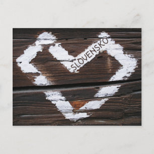 Slovensko Heart Postkarte