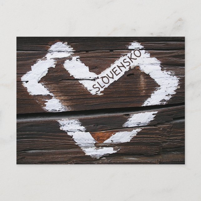 Slovensko Heart Postkarte (Vorderseite)