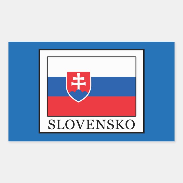 Slovensko Rechteckiger Aufkleber (Vorderseite)