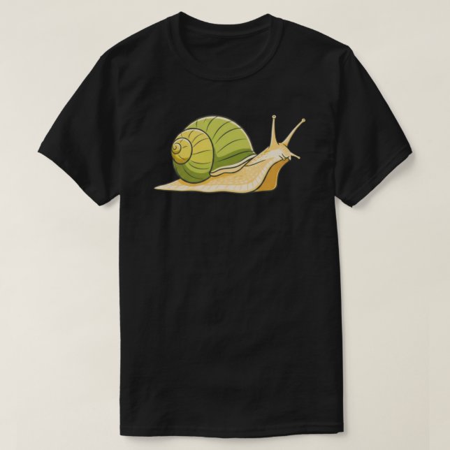 Slow and Steady Snail Illustration-Calm Low Energy T-Shirt (Design vorne)