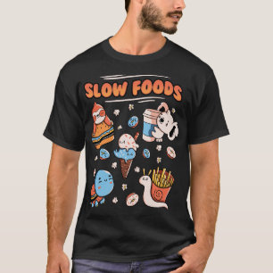 Slow Food Niedlicher Tiere Sloth Koala Turtle Snai T-Shirt