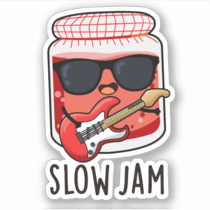 Slow Jam Funny Food Puff Aufkleber