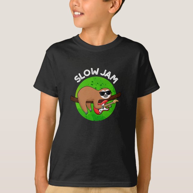 Slow Jam Funny Music Animal Pub Dark BG T-Shirt (Vorderseite)