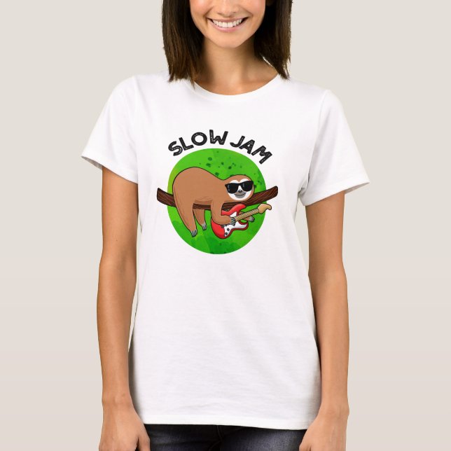 Slow Jam Funny Music Animal Puff T-Shirt (Vorderseite)