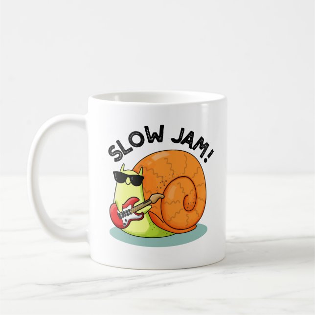 Slow Jam Funny Music Snail Pub Kaffeetasse (Links)