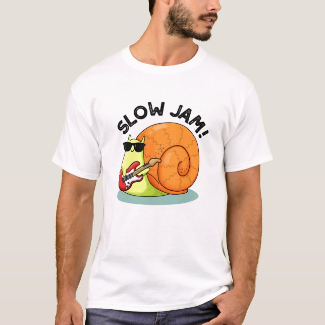 Slow Jam Funny Music Snail Pub T-Shirt (Vorderseite)